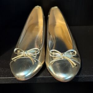 Gold Ballet Flats